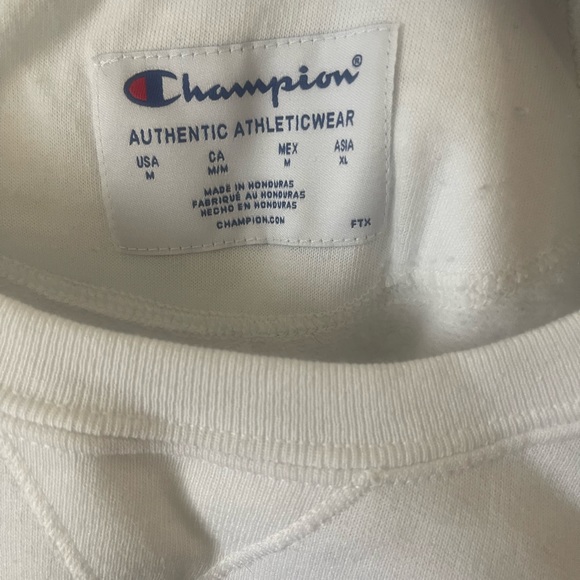 White Champion sweatshirt size medium - Picture 2 of 2